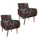 Ver imagem 1 de Kit 2 Poltrona Decorativa Liz Coca – Beatriz Decor