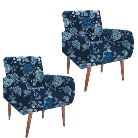 Kit 2 Poltrona Decorativa Liz Floral 40