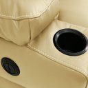 Ver mais imagens de Poltrona do Papai Sala de Cinema Reclinável Mia Power Elétrico Base Fixa Couro Creme G40 - Gran Belo