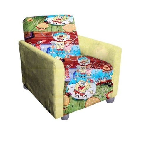 Poltrona Infantil Angel Boby Esponja com Amarelo - Beatriz Decor