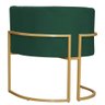 Kit 2 Poltronas Decorativa Sala Estar Recepção Escritório Luana Base Gold Veludo Verde - Montanaris - 4