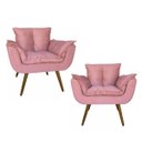 Ver imagem 1 de Poltrona Kit com 2 Opala com Rosa - Beatriz Decor