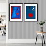 Kit 2 Quadros Grandes Miró - 60x48cm:madeira Branca - 2