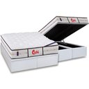 Ver imagem 1 de Cama Box Baú King: Colchão Molas Castor Pocket Gold Star Classic Vitagel + Base CRC Courano White(19