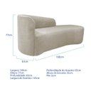 Ver imagem 2 de Kit Divã Recamier Orgânico França 160cm Lado Direito e Poltrona Amore Linho