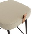Ver imagem 2 de Kit 2 Banquetas Media Alice Espaço Gourmet Aço Carbono Linho Bege