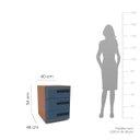 Ver imagem 3 de Mesa de Cabeceira Valência com 3 Gavetas 40x54cm Azul/Freijó 250691