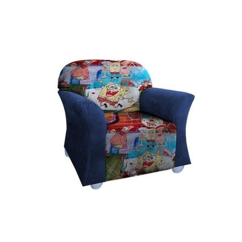 Poltrona Infantil Jolie Estampa Bob Esponja com Marinho - Beatriz Decor