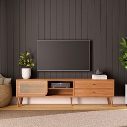 Rack para Tv até 60 Polegadas 2 Gavetas 1 Porta Curve Freijó - Dalla Costa - 1