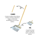 Ver imagem 4 de Pá de Lixo de Metal com Cabo Madeira Doméstico 60cm