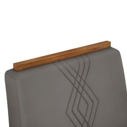Conjunto de Sala de Jantar 4 Cadeiras Tampo sem Vidro 170x90 Cm Dj Móveis Kiara Freijó Yasmin Lunar - 4