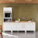 Ver imagem 2 de Conjunto de Cozinha Aria Modulado com 8 Portas 2 Gavetas Branco