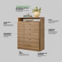 Ver imagem 7 de Cômoda Triunfo 5 Gavetas Amendola Touch Demóbile
