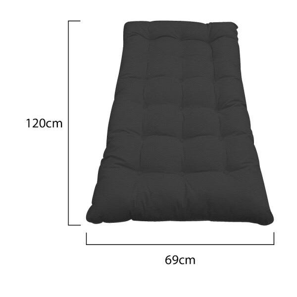 Kit Almofadas para Poltrona e Puff Costela Corano Preto - Amarena Móveis - 2