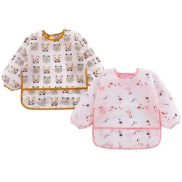 Babador Manga Longa Blw Kit 2unds - Flamingo e Ursinho Baby - 2
