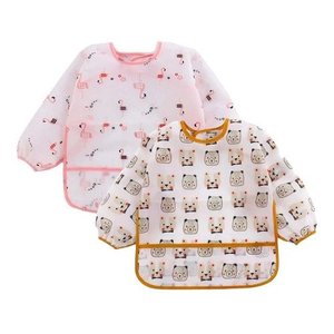 Babador Manga Longa Blw Kit 2unds - Flamingo e Ursinho Baby