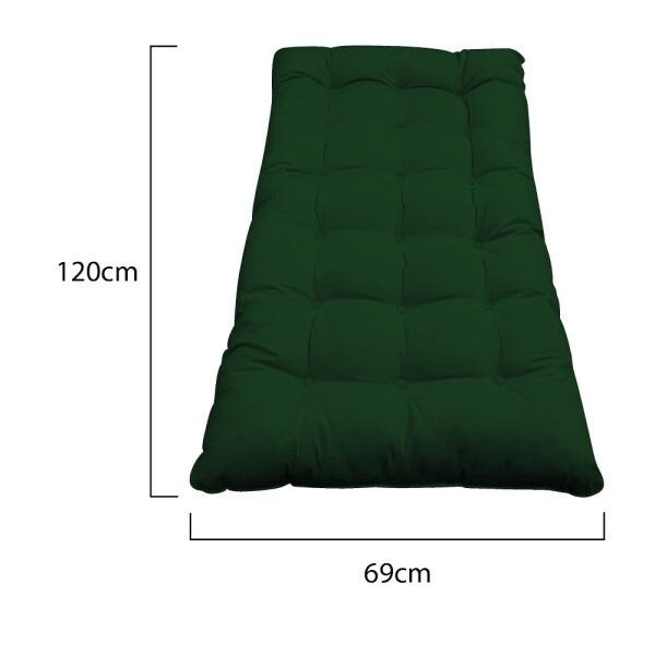 Kit Almofadas para Poltrona e Puff Costela Suede Verde - Amarena Móveis - 2