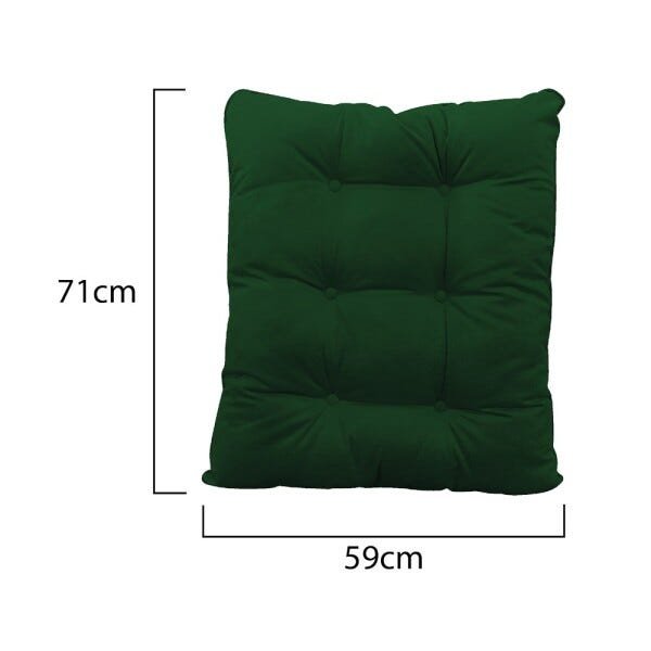 Kit Almofadas para Poltrona e Puff Costela Suede Verde - Amarena Móveis - 3