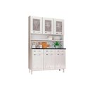 Ver imagem 1 de Kit de Cozinha Compacta Star New c/ 6 Portas (3 c/ Vidro) e 3 Gavetas Branco - Telasul