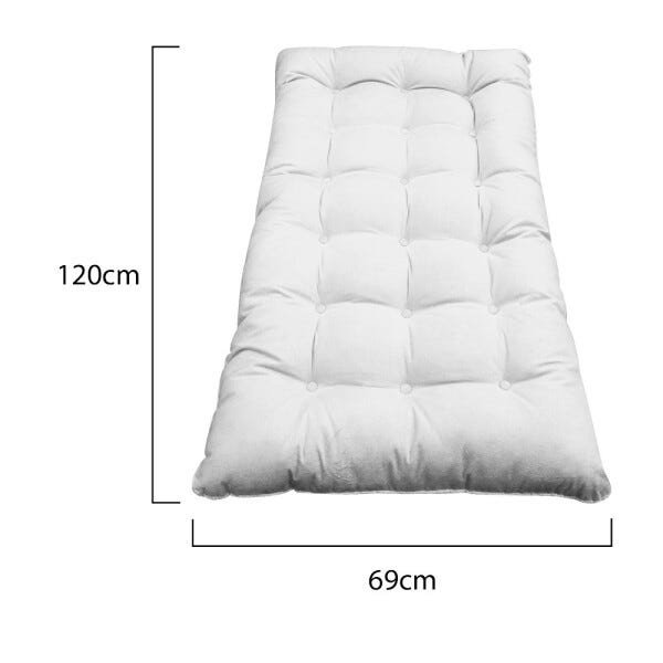 Kit Almofadas para Poltrona e Puff Costela Suede Branco - Amarena Móveis - 2
