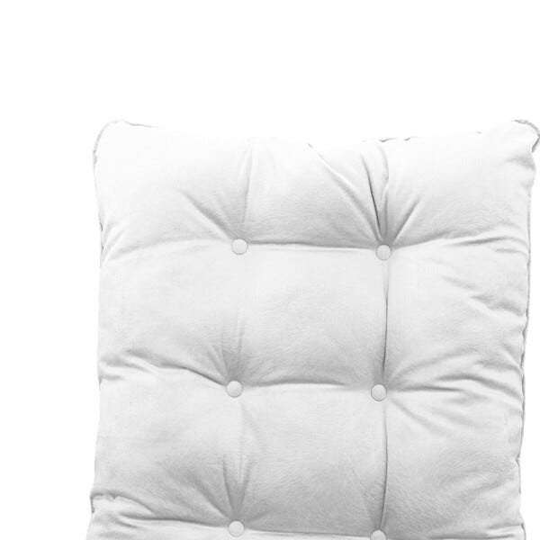 Kit Almofadas para Poltrona e Puff Costela Suede Branco - Amarena Móveis - 4