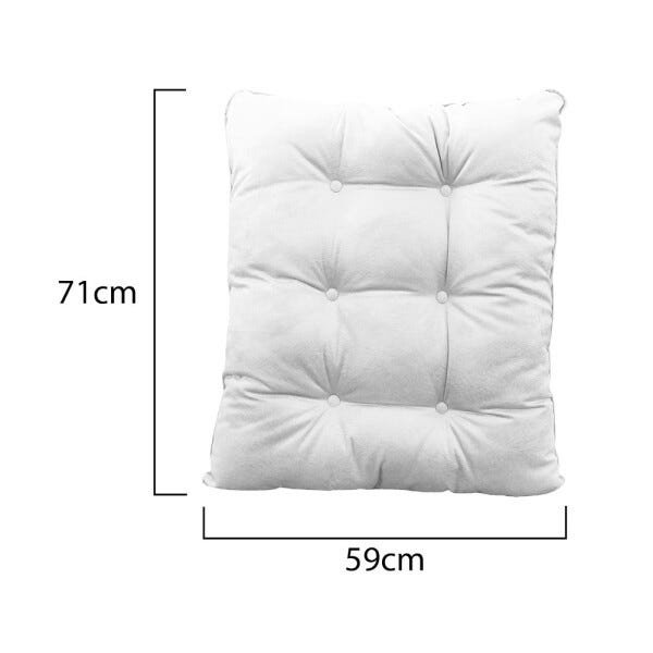 Kit Almofadas para Poltrona e Puff Costela Suede Branco - Amarena Móveis - 3