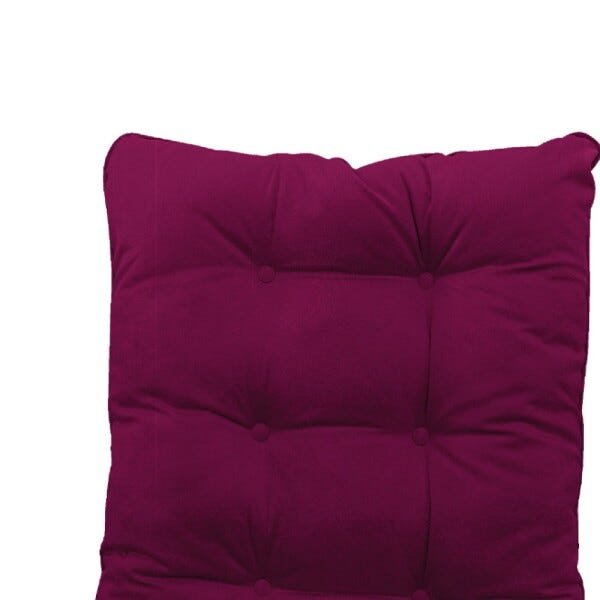 Kit Almofadas para Poltrona e Puff Costela Suede Bordô - Amarena Móveis - 4