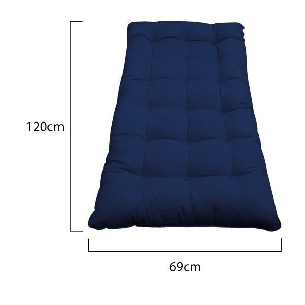 Kit Almofadas para Poltrona e Puff Costela Suede Azul Marinho - Amarena Móveis - 2