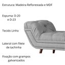 Ver imagem 3 de Recamier Sofá Divã Namoradeira Sienna 90 Cm Solteiro Linho