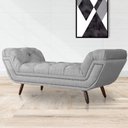 Ver imagem 2 de Recamier Sofá Divã Namoradeira Sienna 90 Cm Solteiro Linho
