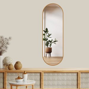 Espelho Decorativo Oval Cápsula Médio 55x160 de Parede