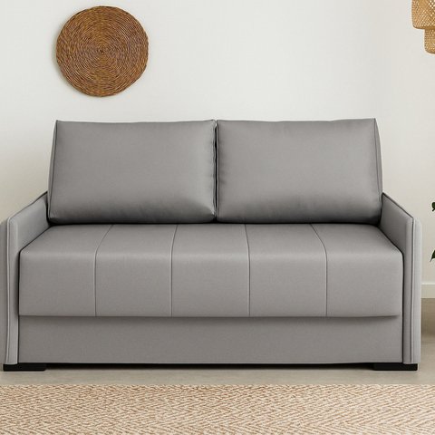 Sofá-Cama 154cm Retrátil Reclinável Linho Pés Madeira Isis