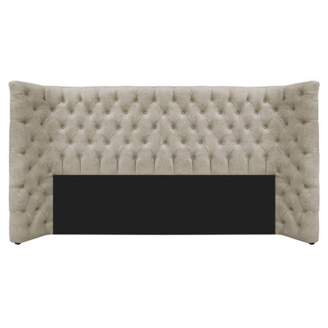 Cabeceira King Everest P02 195cm para Cama Box Suede - Doce Sonho Móveis Bege