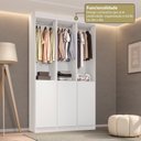 Ver imagem 4 de Guarda-Roupa 3 Módulos Roupeiro Closet Sapateira 1 Porta Branco Versatille