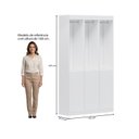 Ver imagem 3 de Guarda-Roupa 3 Módulos Roupeiro Closet Sapateira 1 Porta Branco Versatille