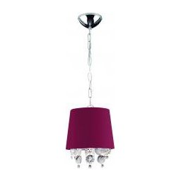 Pendente São Paulo 1 luz E27 cúpula peq. VI (vinho) 22Ø x 100cm LLUM Bronzearte - 1