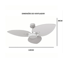 Ver imagem 6 de Ventilador de Teto Natuvent Dahlia Led 3 Pás Madeira Imbuia 3000k Branco Quente, Luz Amarela 127v