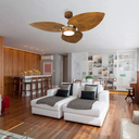 Ver imagem 3 de Ventilador de Teto Natuvent Dahlia Led 3 Pás Madeira Imbuia 3000k Branco Quente, Luz Amarela 127v