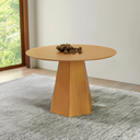 Ver imagem 2 de Mesa de Jantar 6 Lugares com Pé Hexagonal Carvalho Rosé - Dalla Costa