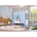 Ver imagem 4 de Cama Montessori Exclusiv Solteiro com Colchão e Voal Azul