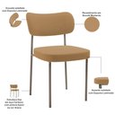 Ver imagem 7 de Cadeira Decorativa Sala de Jantar Melina Base Arena L02 Bouclê Mostarda - Lyam Decor