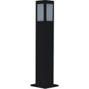 Ver imagem 1 de Poste Ornamental Balizador Quadrado Pst 412-30 Preto com Diferencial Decorativo 30cm Bivolt
