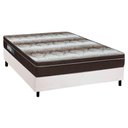 Ver imagem 1 de Cama Box Casal: Colchão Ortopédico Ortobom Light Ortopillow + Base Crc Courano White(138x188)