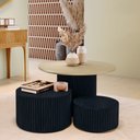 Ver imagem 1 de Kit 3 Mesas Decorativas Lua em Madeira Maciça - Ébano