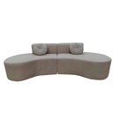Ver imagem 7 de Sofá Modular Orgânico Monterrey 260cm + Puff Bouclé Cinza Claro