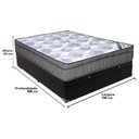 Ver imagem 5 de Cama Box Casal Baú Bege Colchão Ortobom Superpocket Pillow Preto