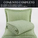 Ver imagem 6 de Cama Posta King Eternity Colcha Luxo Algodão Bordado 3 Pçs:verde