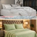 Ver imagem 4 de Cama Posta King Eternity Colcha Luxo Algodão Bordado 3 Pçs:verde