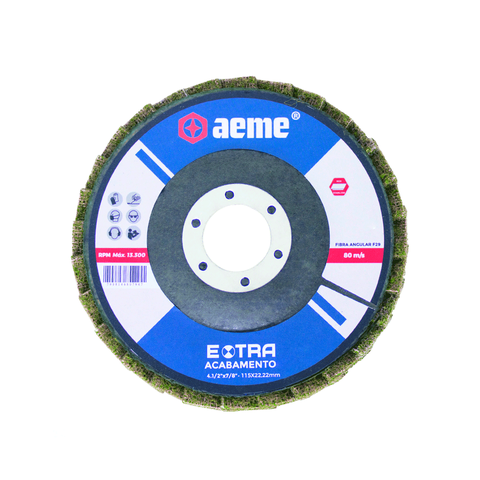 Disco Acabamento Extra Manta Fibra Angular 4.1/2 Grosso Marrom