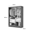 Ver imagem 2 de Guarda Roupa Santiago 2 Portas Plus Cinamomo - Carioca